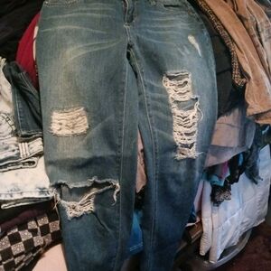 Dittos Distressed Blue Boyfriend Jeans Ladies Ditto Jeans Size 26
